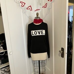 LOVE Graphic Cashmere-Blend Sweater | Valentine’s Knit | Size M